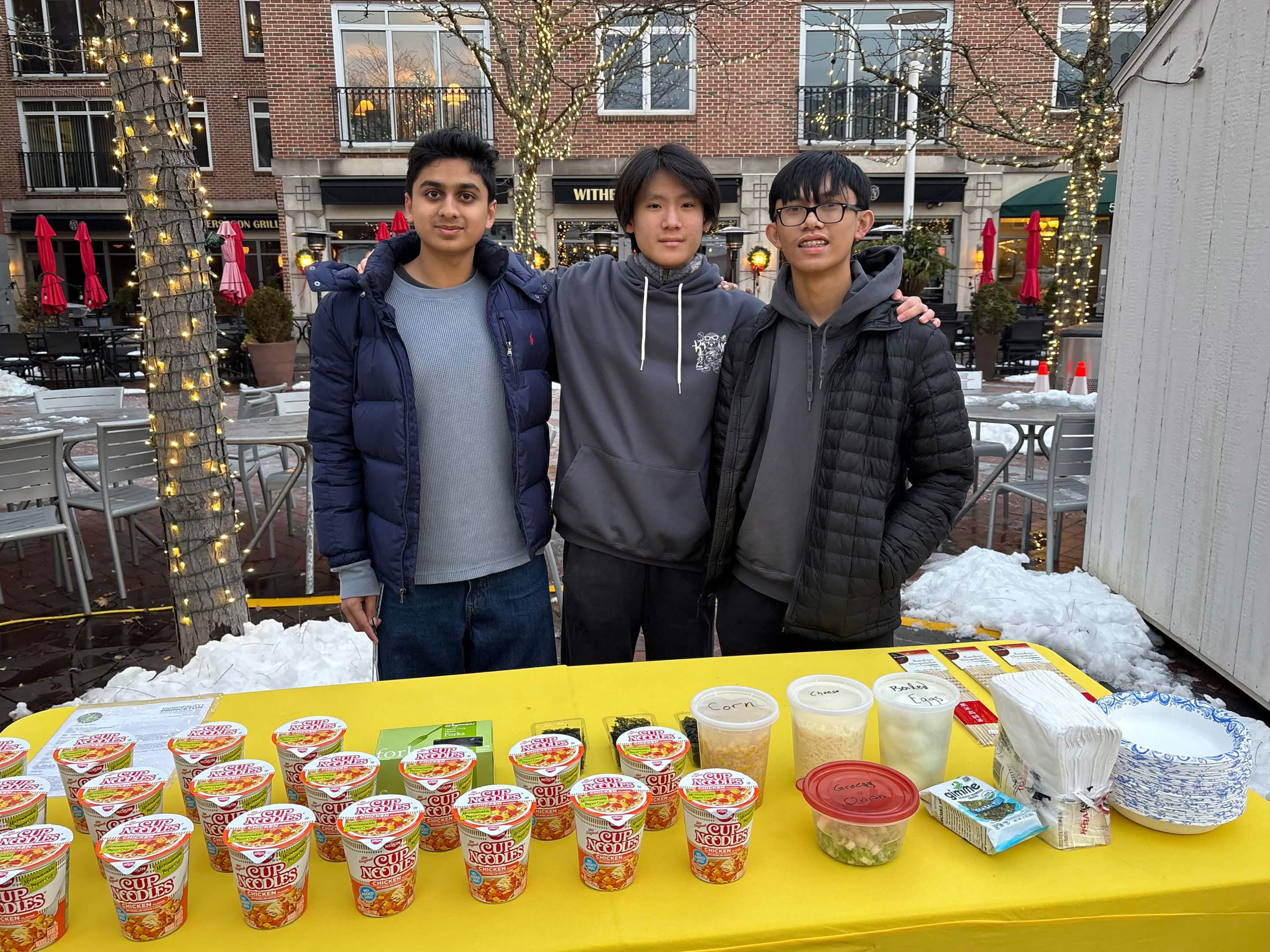 J-to-A Princeton members at a Cup Noodles fundraiser table
